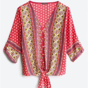 WEST KEI |Tie Front Blouse | Size S